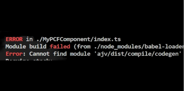 Featured image of post PCF Control compile error : Cannot find module 'ajv/dist/compile/codegen'